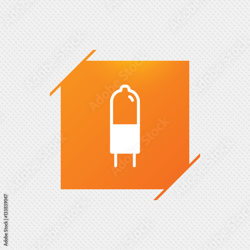 Light bulb icon. Lamp G4 socket symbol.