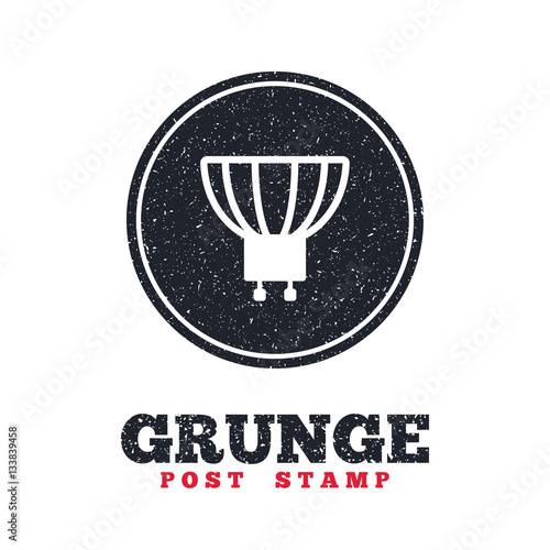 Light bulb icon. Lamp GU10 socket symbol.