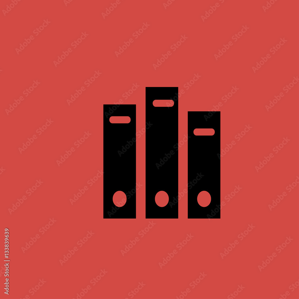 business papers and folders icon. flat design business papers and folders icon. flat design