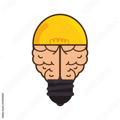 brain storm with bulb vector illustration design