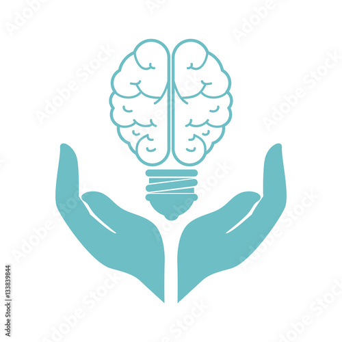 brain storm with bulb vector illustration design