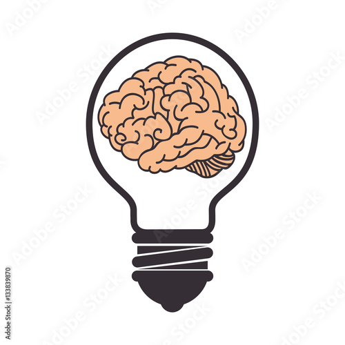 brain storm with bulb vector illustration design