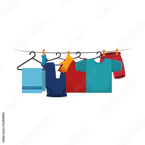 laundry service set icons vector illustration design
