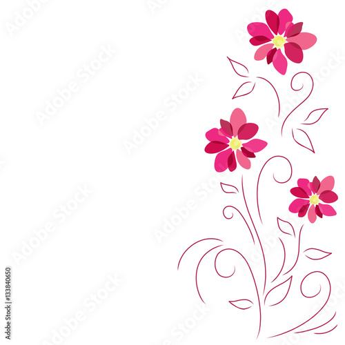 Abstract pink flowers