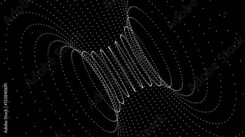 Spinning Dotted Funnel  - Shortcut Universe Wormhole -  Abstract Looping Animation