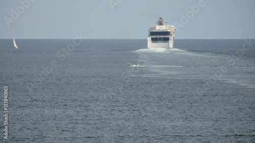 Watching the Color Line cruising away from Odderøya, Kristiansand - Norway