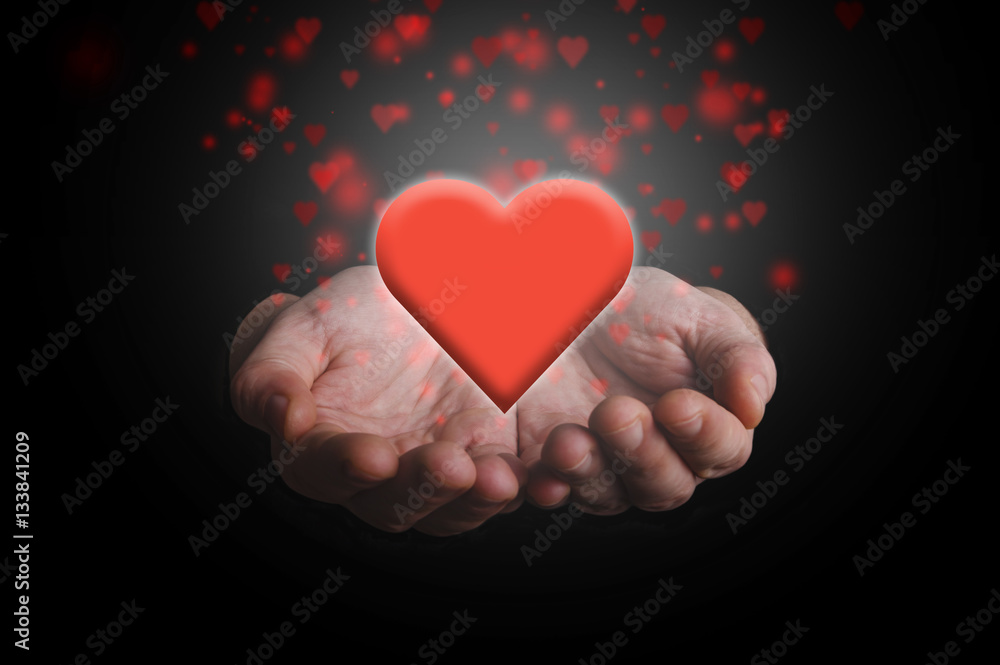 Hands giving red heart. Love concept. Hands giving red heart. Love concept.