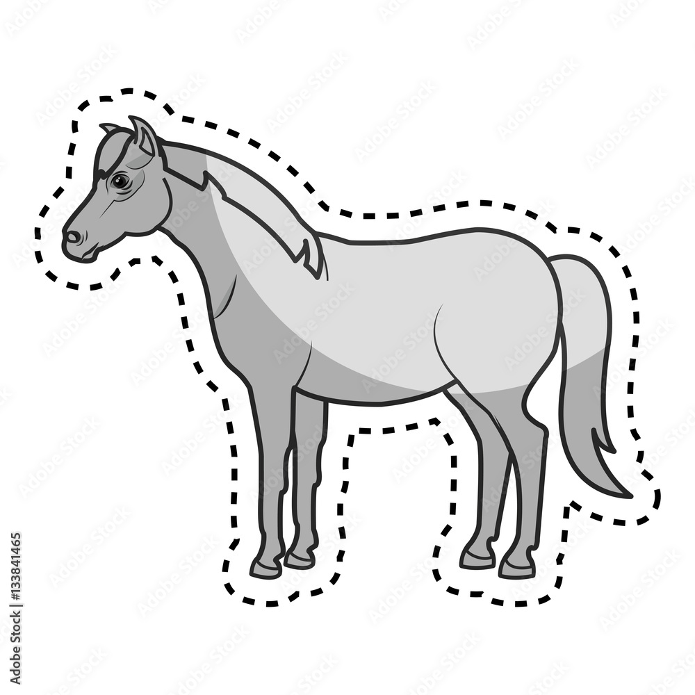 horse animal farm in the field vector illustration design horse animal farm in the field vector illustration design