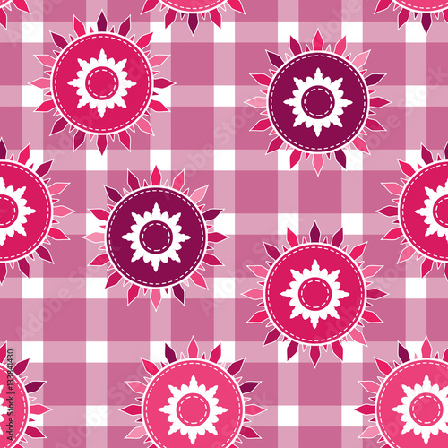 Seamless background, vector pattern for cushion, pillow, bandanna, kerchief, shawl fabric print. Texture for clothes and bedclothes. Embroidery patchwork stylization