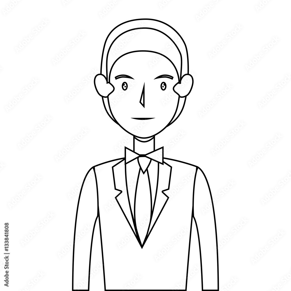 businessman character avatar icon vector illustration design