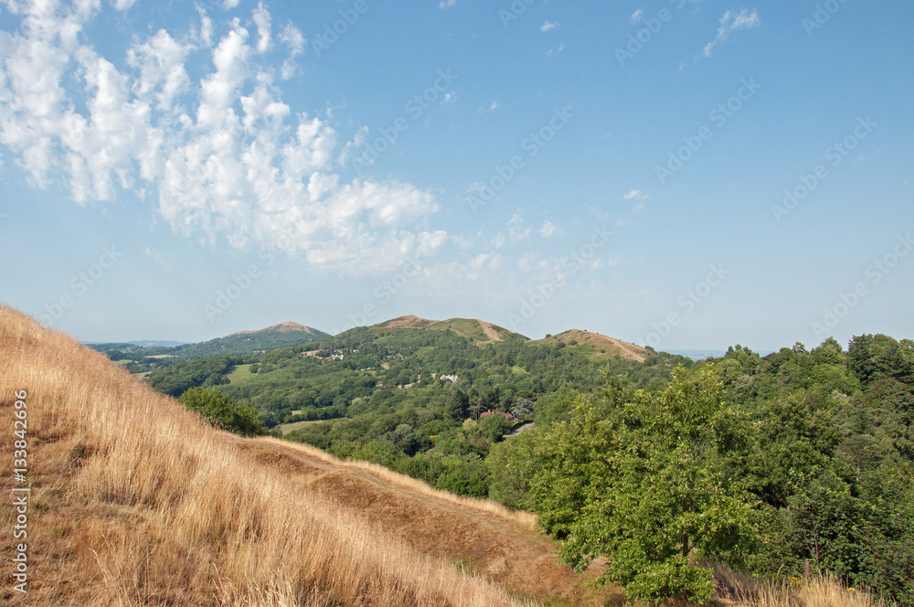 Naklejka premium Summertime in the Malvern hills in Worcestershire, England.