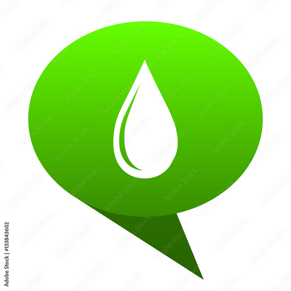 water drop green bubble icon water drop green bubble icon