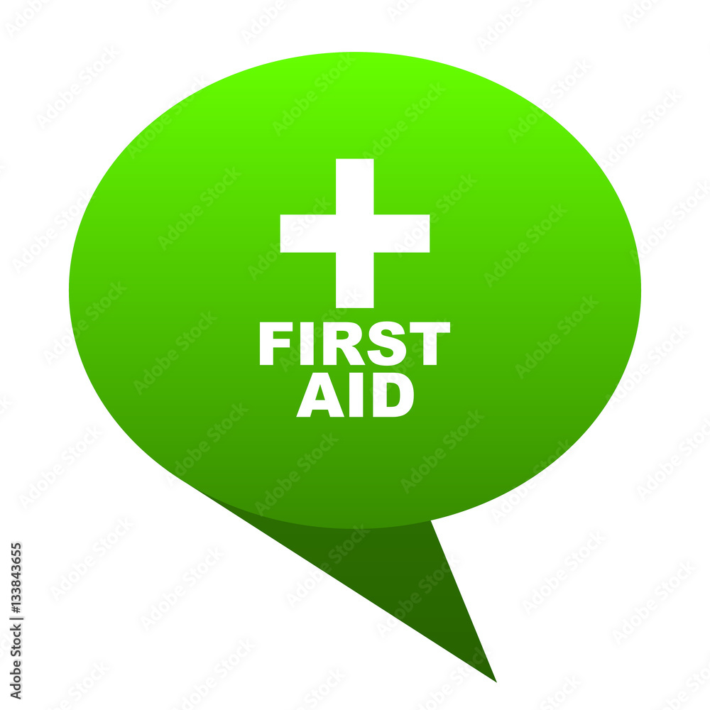 first aid green bubble icon first aid green bubble icon
