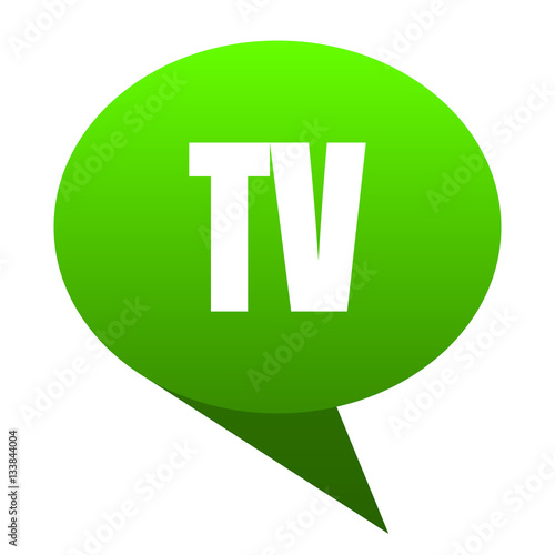 Tv green bubble icon