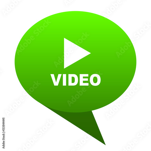 Free Download video green bubble icon - GFXLoad
