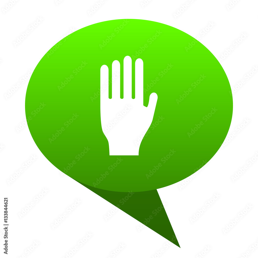 stop green bubble icon stop green bubble icon
