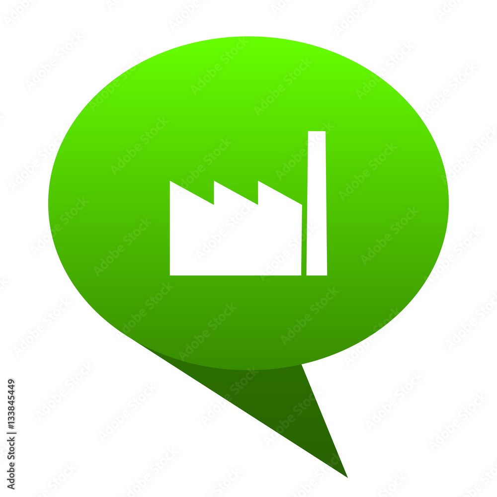 factory green bubble icon factory green bubble icon