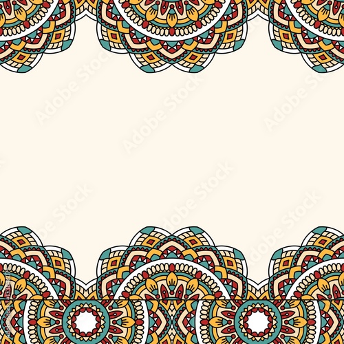 Oriental pattern with mandala..