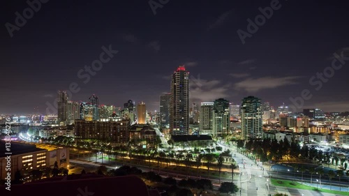 Wallpaper Mural Time Lapse of downtown San Diego Skyline. Torontodigital.ca