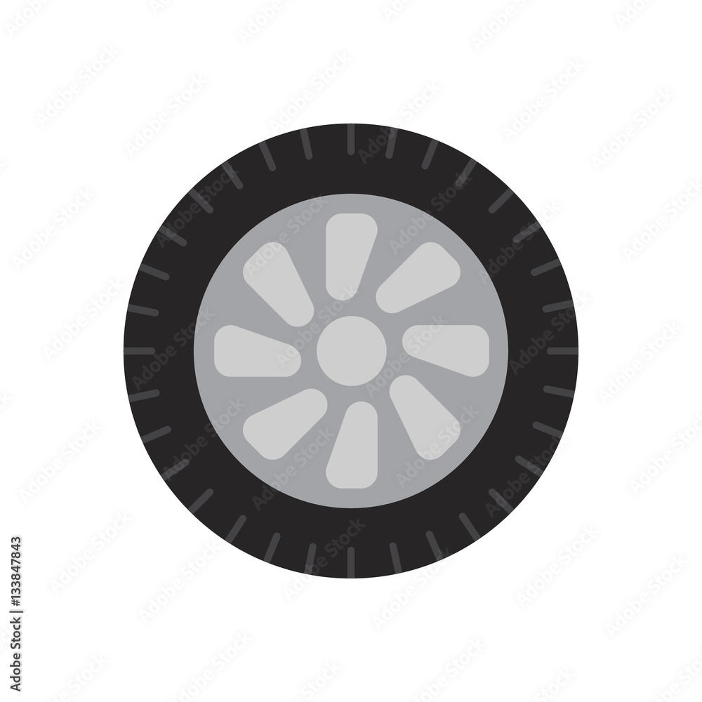 Wheel for transport on a white background. Flat vector illustration EPS 10 Wheel for transport on a white background. Flat vector illustration EPS 10