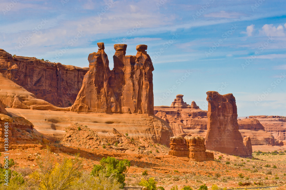 The Three Gossips, Arches National Park, USA The Three Gossips, Arches National Park, USA