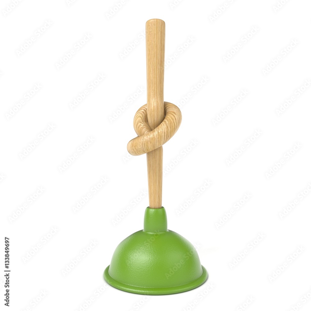 Plunger with knotted handle 3D Plunger with knotted handle 3D