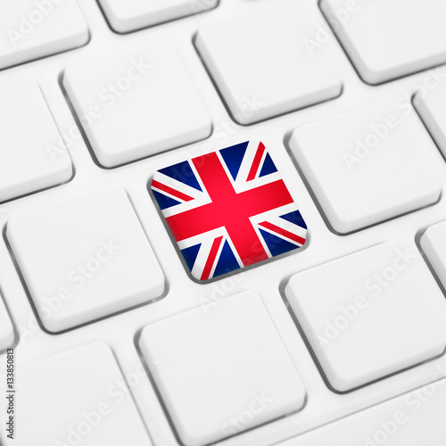 English language or UK web concept. United Kingdom flag key