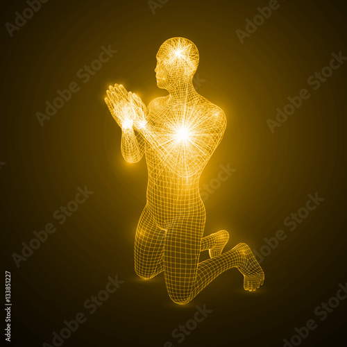energy of the praying man.