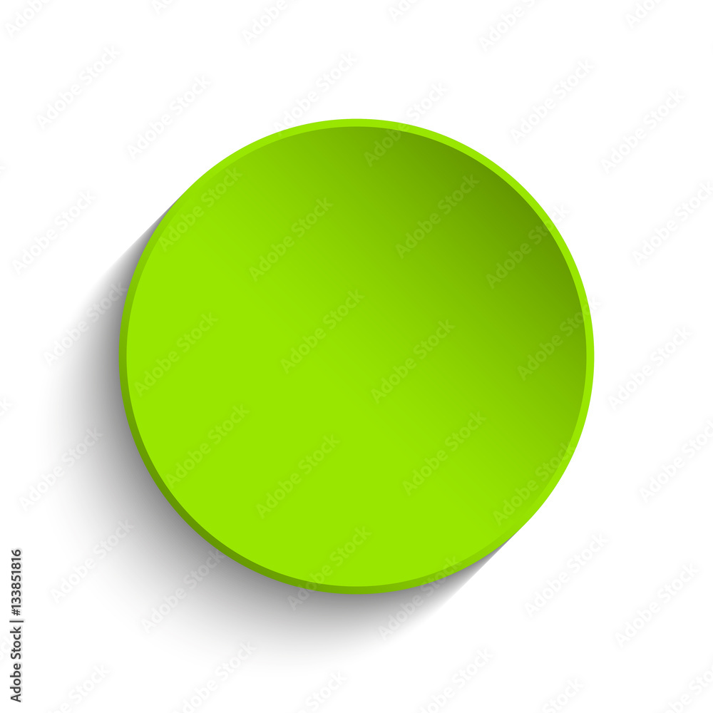 Green button on white background