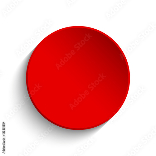 Red button on white background
