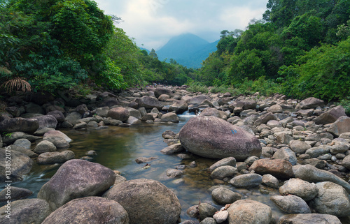 Obraz na plátně Cold stream of Phrom Lok Waterfall,Nakhon Sri Thammarat,South of Thailand