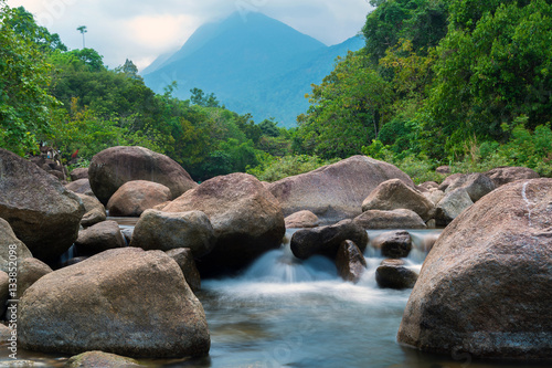 Tableau sur toile Cold stream of Phrom Lok Waterfall,Nakhon Sri Thammarat,South of Thailand