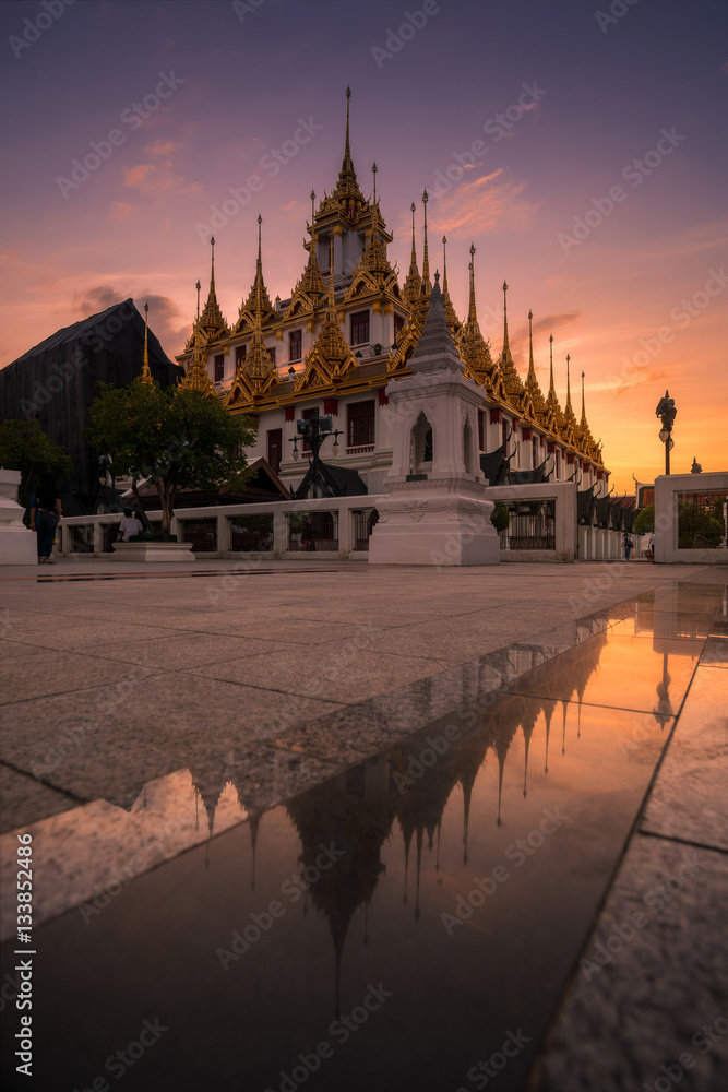 Lohaprasat in Wat Ratchanatdaram Worawihan, beautiful temple in Bangkok, Thailand