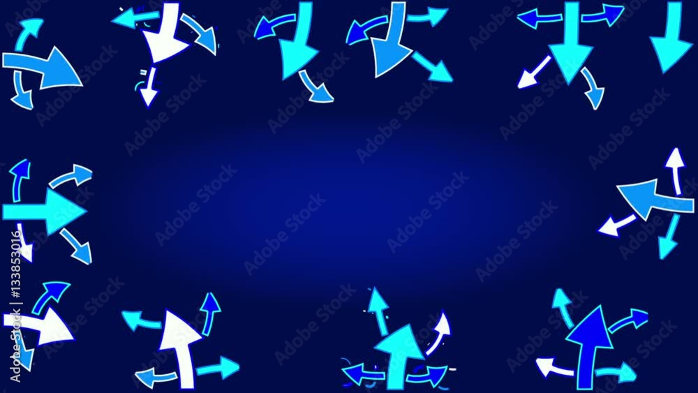 Growing Frame with Arrows - Flat Animation Growing Frame with Arrows - Flat Animation