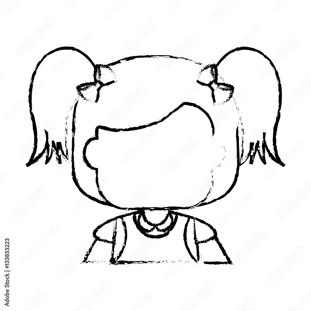 cartoon girl icon over white background. vector illustration cartoon girl icon over white background. vector illustration
