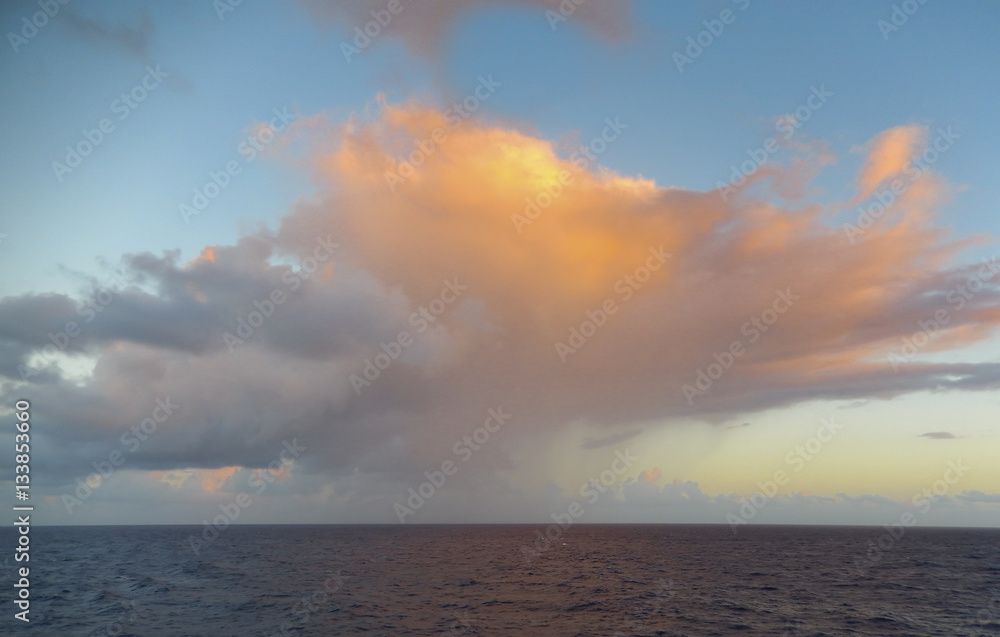 Fototapeta premium Caribbean sunset clouds