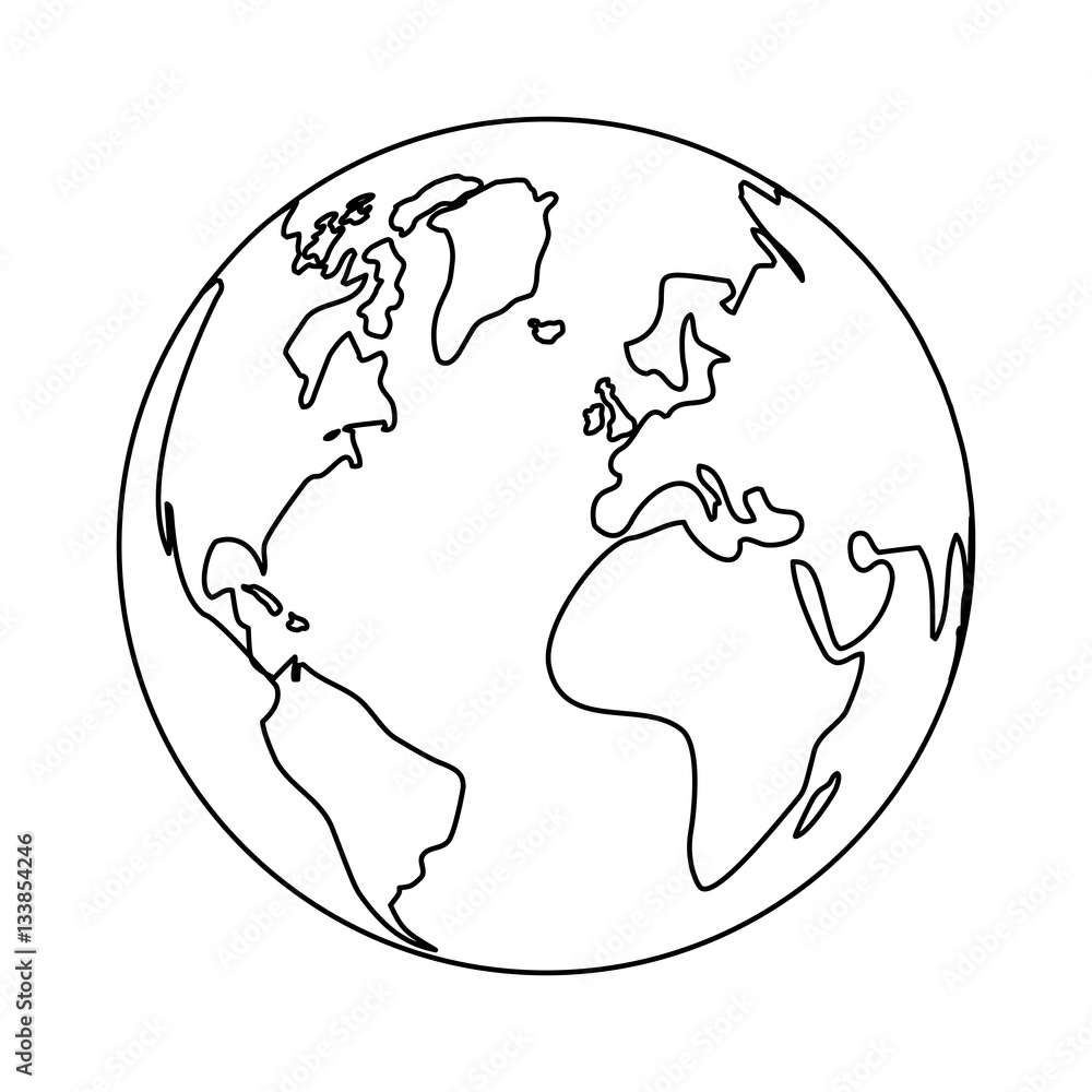 planet earth icon image vector illustration design 