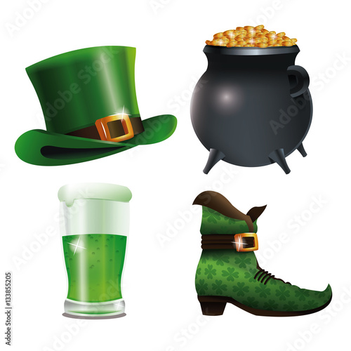collection saint patricks day celebration vector illustration eps 10