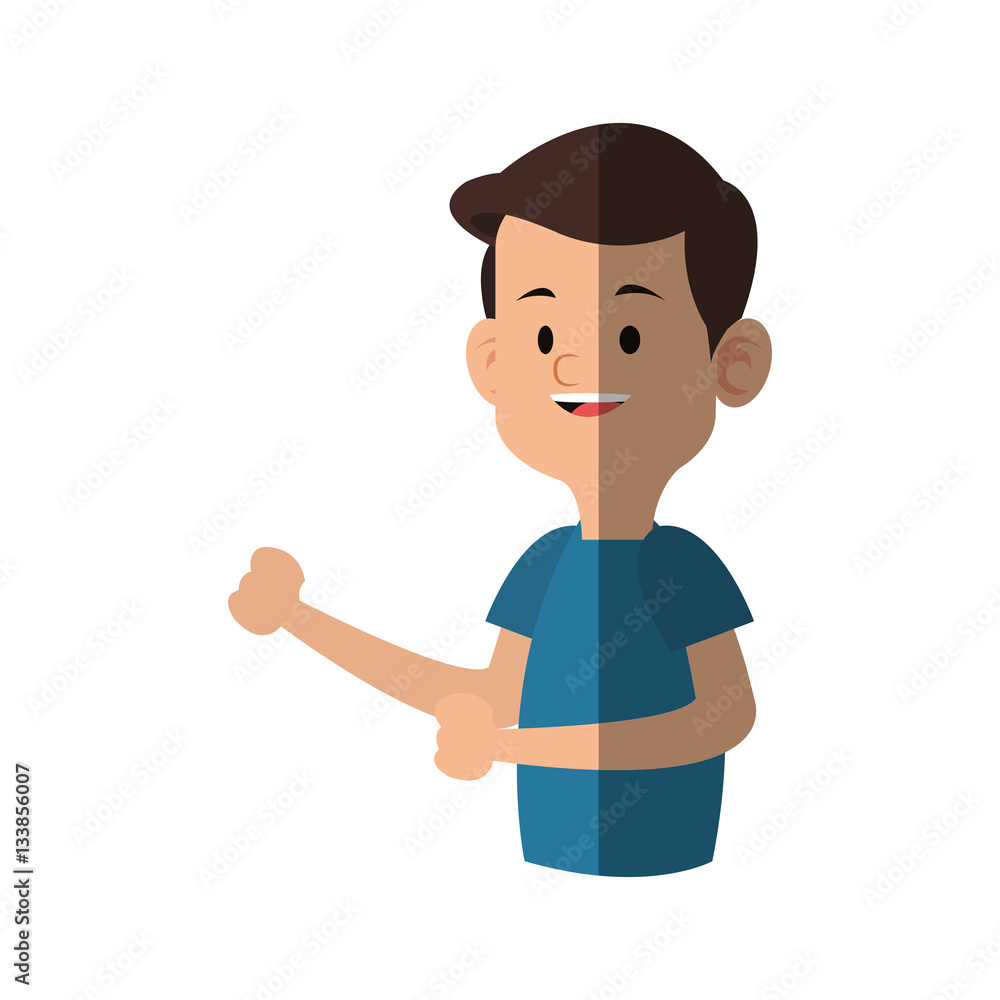 boy cartoon icon over white background. colorful design. vector illustration boy cartoon icon over white background. colorful design. vector illustration