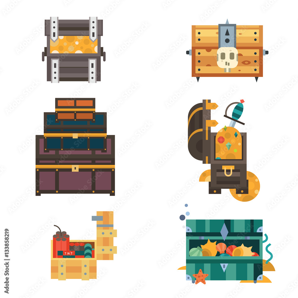 Treasure chest vector illustration. Treasure chest vector illustration.
