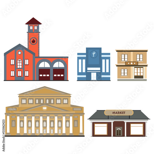 set of public buildings