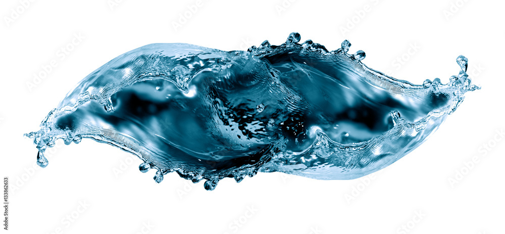 Obraz premium Water Splash On White