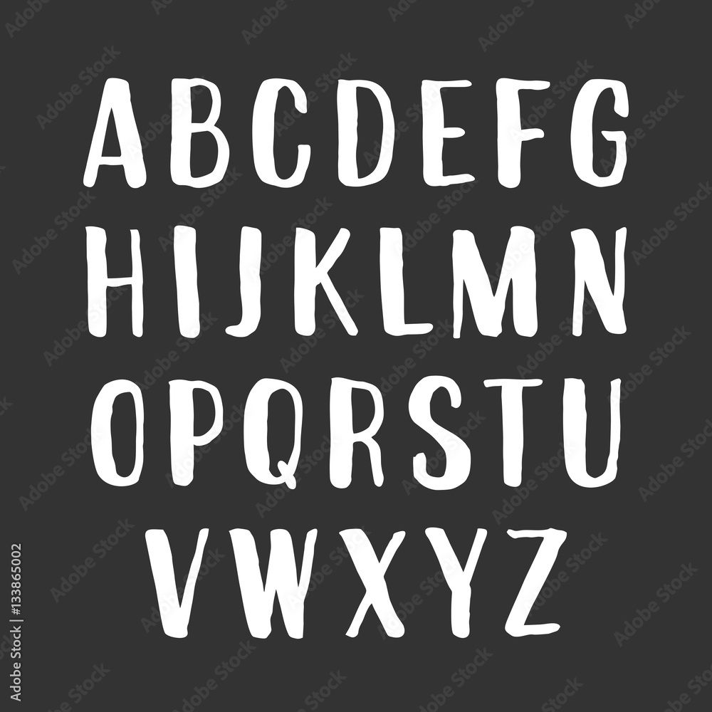 Vector handwritten brush script. Modern Brushed Lettering. Alphabet Vector handwritten brush script. Modern Brushed Lettering. Alphabet