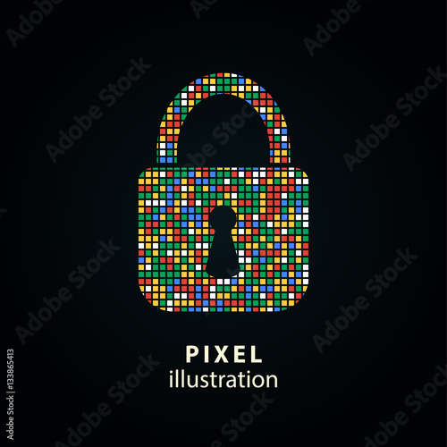 Lock - pixel illustration.