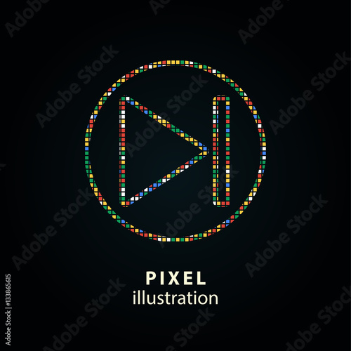 Start - pixel illustration.