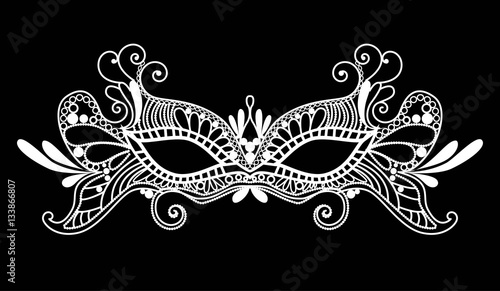 Mardi Gras mask of lace collection set.
