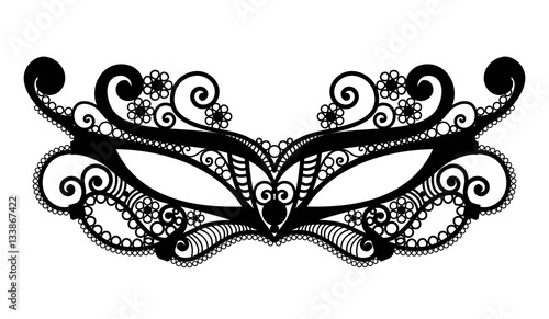 Mardi Gras mask of lace collection set.