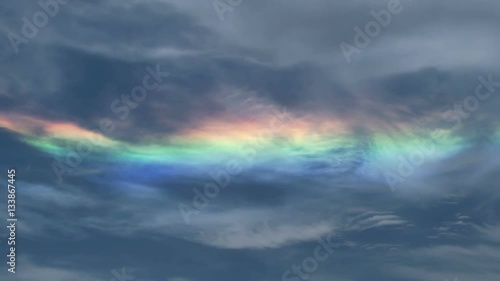 Cloud iridescence on a beautiful and windy day somewhere on earth.