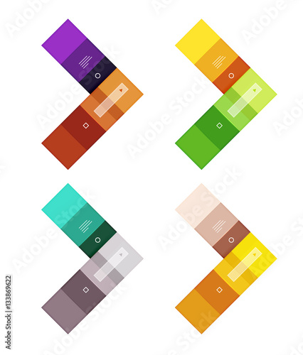 Abstract geometric line infographic templates