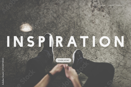 Inspire inspiration positivity word concept photo